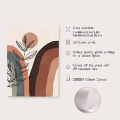Boho Green Leaves Wall Art - Image 6