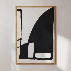 Abstract Black White Line Wall Art - Image 4