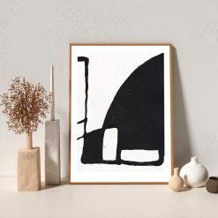 Abstract Black White Line Wall Art - Image 6