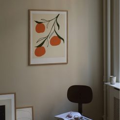 Geometric Leaf Vase Wall Art - Image 2