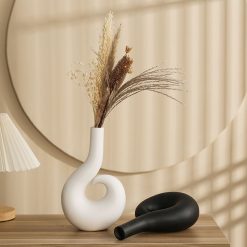 White Black Twisted Vases - Image 2