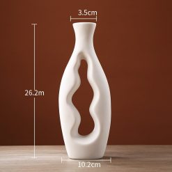 Nordic Abstract White Vase - Image 6