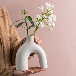 Unglazed Modern Art Ceramic Vase - Image 5