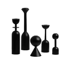 Black Wooden Candle Holder - Image 5