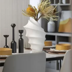 Black Wooden Candle Holder - Image 3