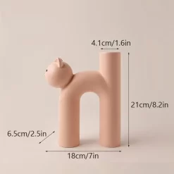 Ceramic Cat Vase - Image 6