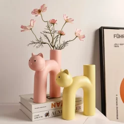 Ceramic Cat Vase - Image 4