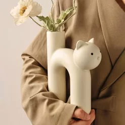 Ceramic Cat Vase - Image 2