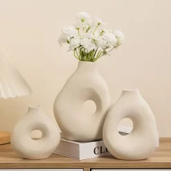 Ceramic Irregular Hollowed Vase - Image 3