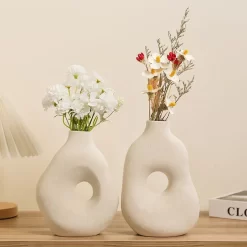 Ceramic Irregular Hollowed Vase - Image 4