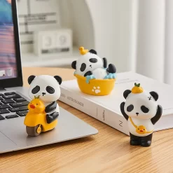 Cartoon Panda Miniature Sculptures - Image 5