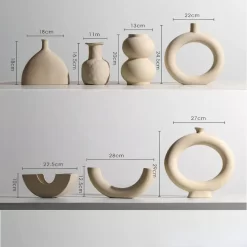 Nordic Simple Ceramic Decorative Vase - Image 3