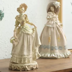 Victorian Girl Resin Statue Ornament - Image 2