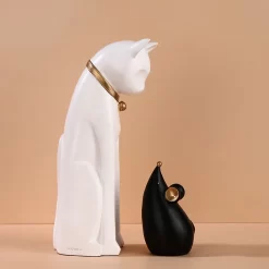Abstract Cat and Mouse Sculpture - Image 2