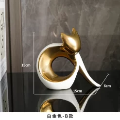 Modern Simple Lucky Cat Ornament - Image 3