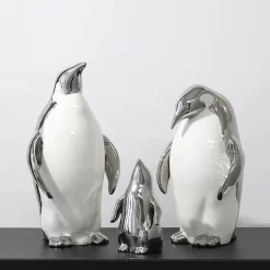 Nordic Ceramic Penguin Statue - Image 6
