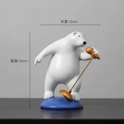 Music Bear Statue Ornament - Image 3