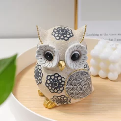 Nordic Owl Resin Statue - Image 2