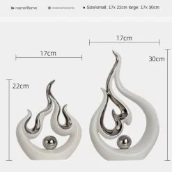 Fire-shaped Ceramic Sculpture - Image 3