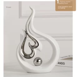 Fire-shaped Ceramic Sculpture - Image 4
