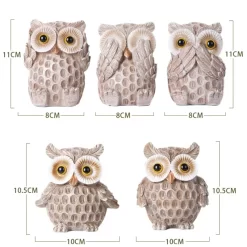 Cute Owl Resin Sculpture Crafts - Image 3