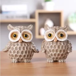 Cute Owl Resin Sculpture Crafts - Image 2