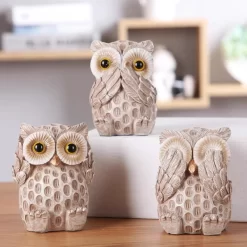 Cute Owl Resin Sculpture Crafts - Image 5