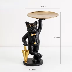 Bulldog Waiters Resin Statue - Image 3