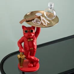 Bulldog Waiters Resin Statue - Image 2