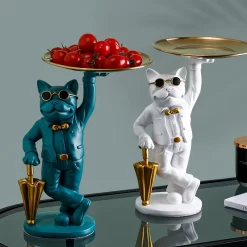Bulldog Waiters Resin Statue - Image 5