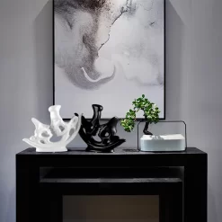 Abstract Kissing Couple Ceramic Statue - Image 5
