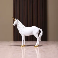 Vilead Resin Unicorn Sculpture White Animal Fairy Statues - Image 5