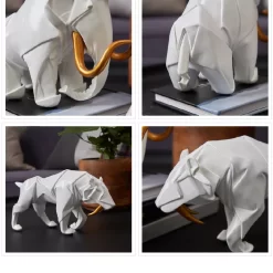 Modern Minimalist Origami Animal Resin Handicraft - Image 4