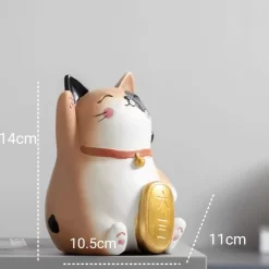 Cartoon Cat Resin Statue - Image 3