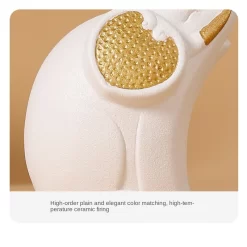 Abstract Ceramic Elephant Statue - Image 4
