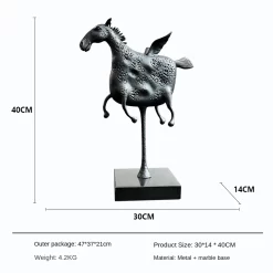 Creative Simple Modern Metal Pegasus Statue - Image 3