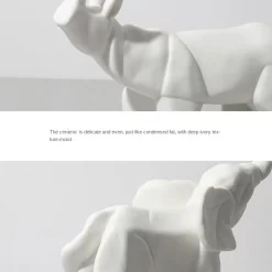 Nordic Creative Rhinoceros Resin Statue - Image 4