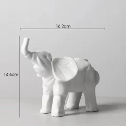 Nordic Creative Rhinoceros Resin Statue - Image 3