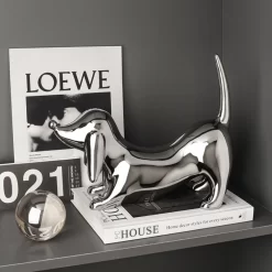 Nordic Ceramic Doberman Pinscher Statue - Image 5