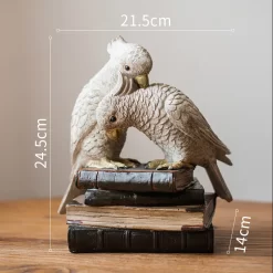 Retro Parrot Auspicious Bird Resin Artwork Ornament - Image 3