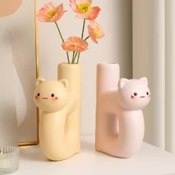Cartoon Kitten Resin Vase - Image 6