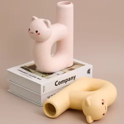 Cartoon Kitten Resin Vase - Image 2