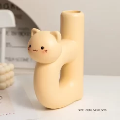 Cartoon Kitten Resin Vase - Image 3