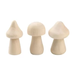 Wooden Mushroom Scale Ornaments - Image 5