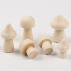 Wooden Mushroom Scale Ornaments - Image 2