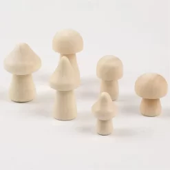 Wooden Mushroom Scale Ornaments - Image 3