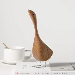 Nordic Wooden Goose Figurines - Image 6