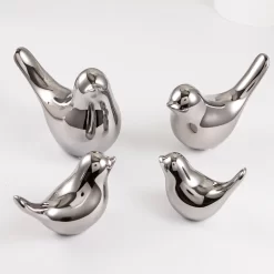 Modern Simple Luxury Silver Ceramic Bird Figurines - Image 4