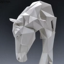 Horse Head Ornaments Resin Nordic Modern - Image 5