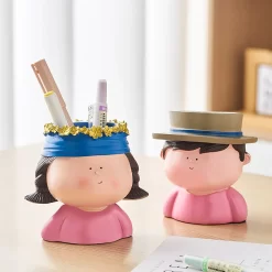 Minimalism Lovely Boy & Girl Decorative Pen Holder - Image 5